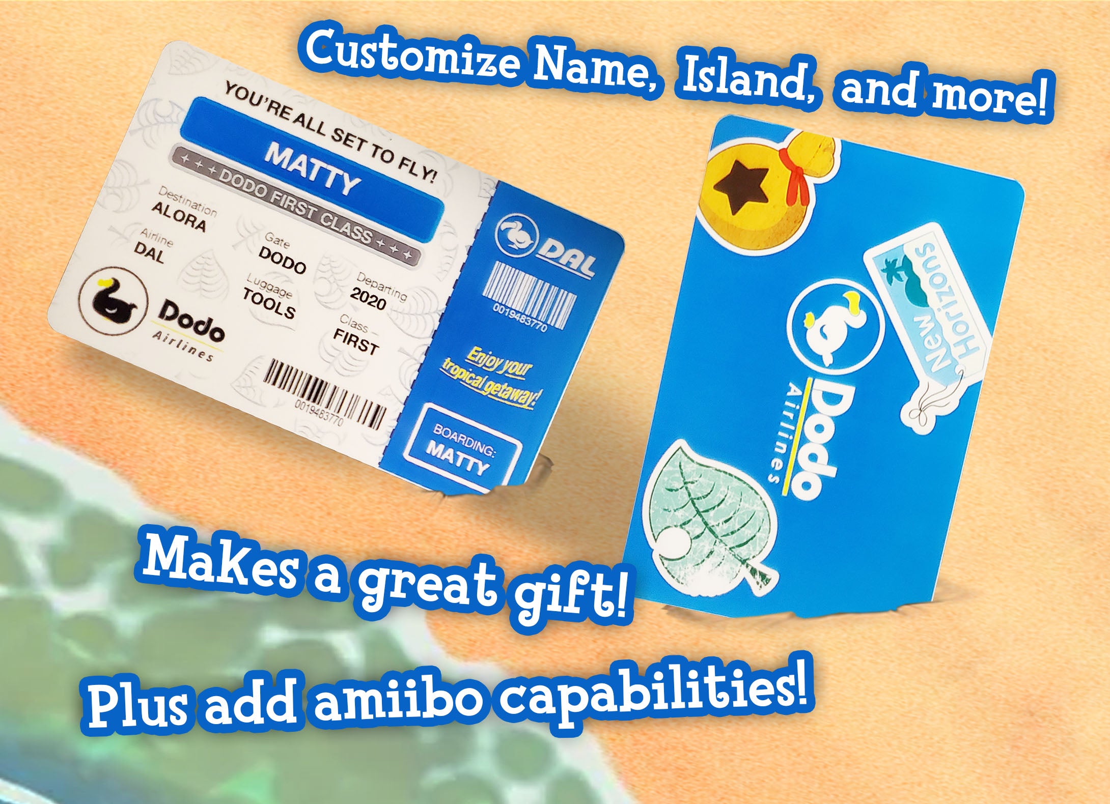 Custom PVC Nook Miles Ticket Card ShopMoonTraders