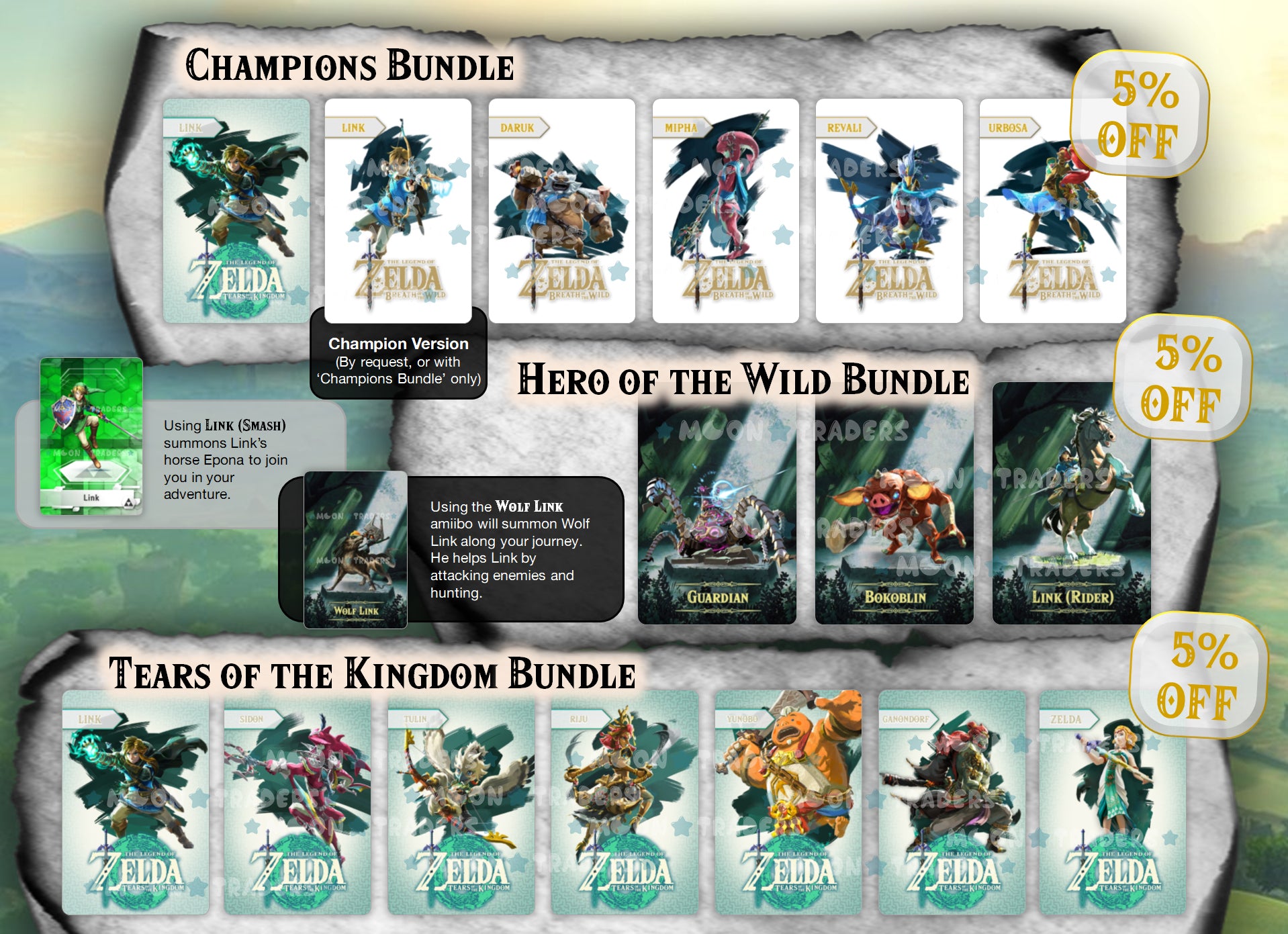 Legend of Zelda: Hyrule Warriors Age of Calamity Amiibo Cards